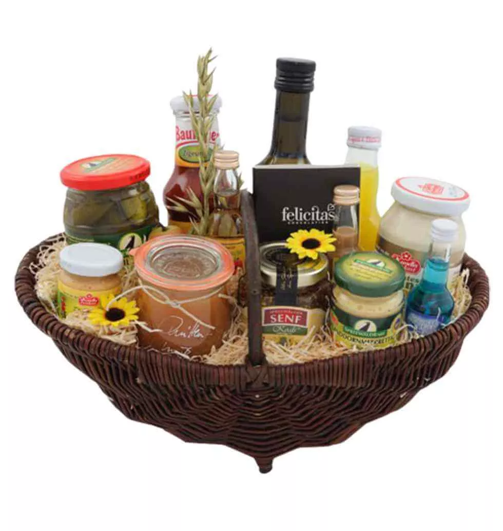 Basket Of Little Gourmet Treats