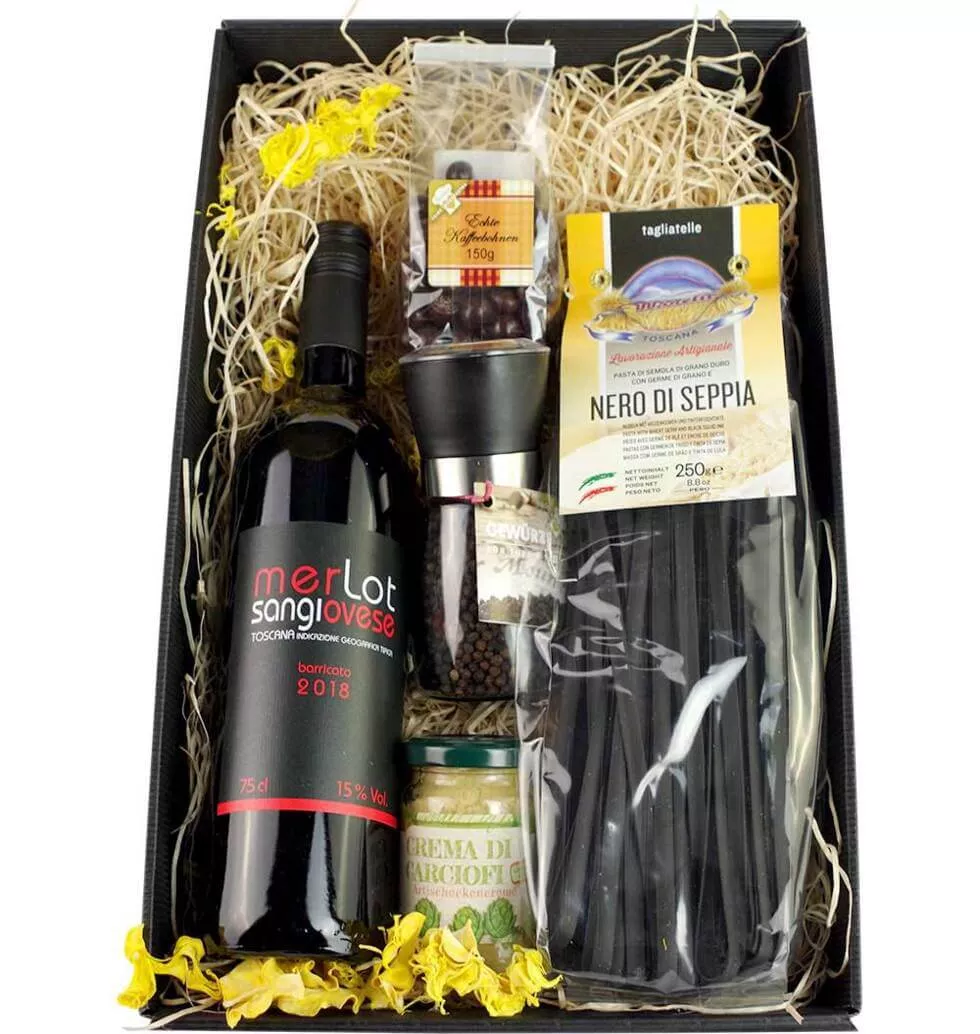 Black In Black Pasta Hamper