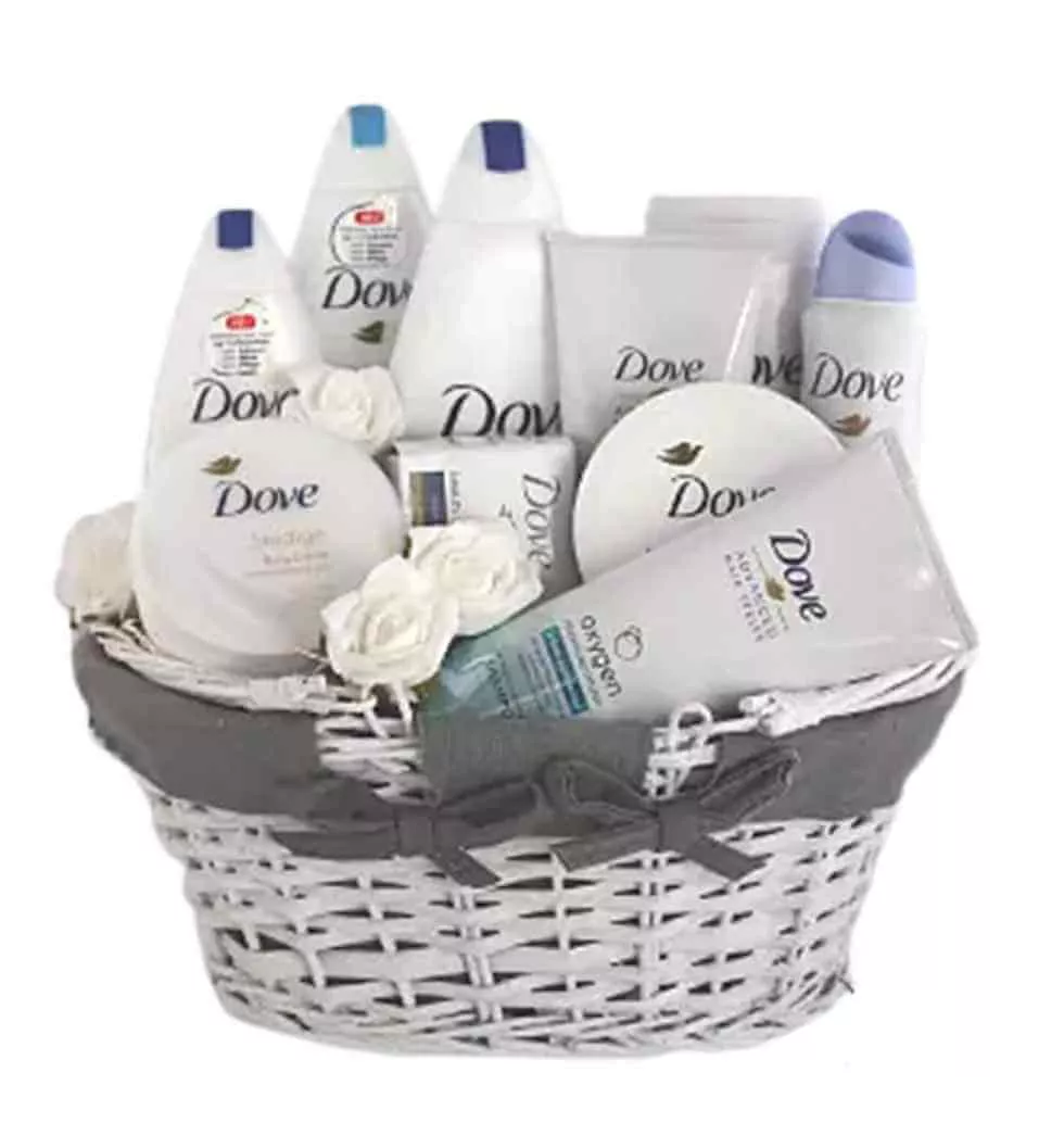 Impressive Dove Bath N Body Care Gift Basket